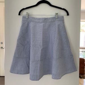 Alya Anthropologie Seersucker Striped Skirt